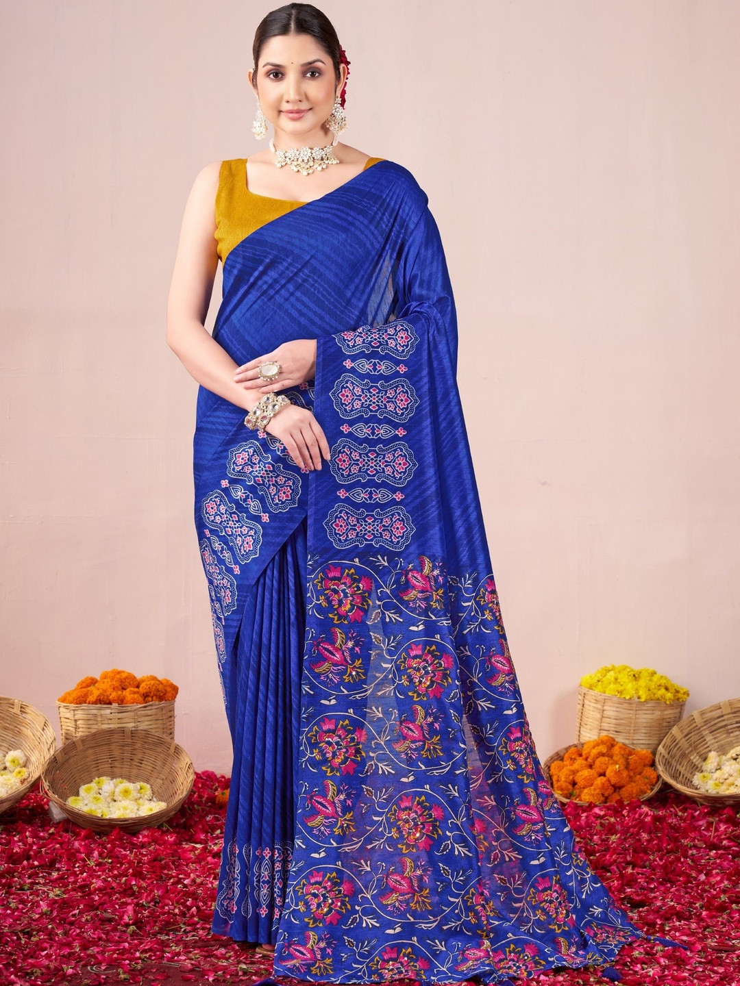 Garden Vareli Leheriya Printed Saree