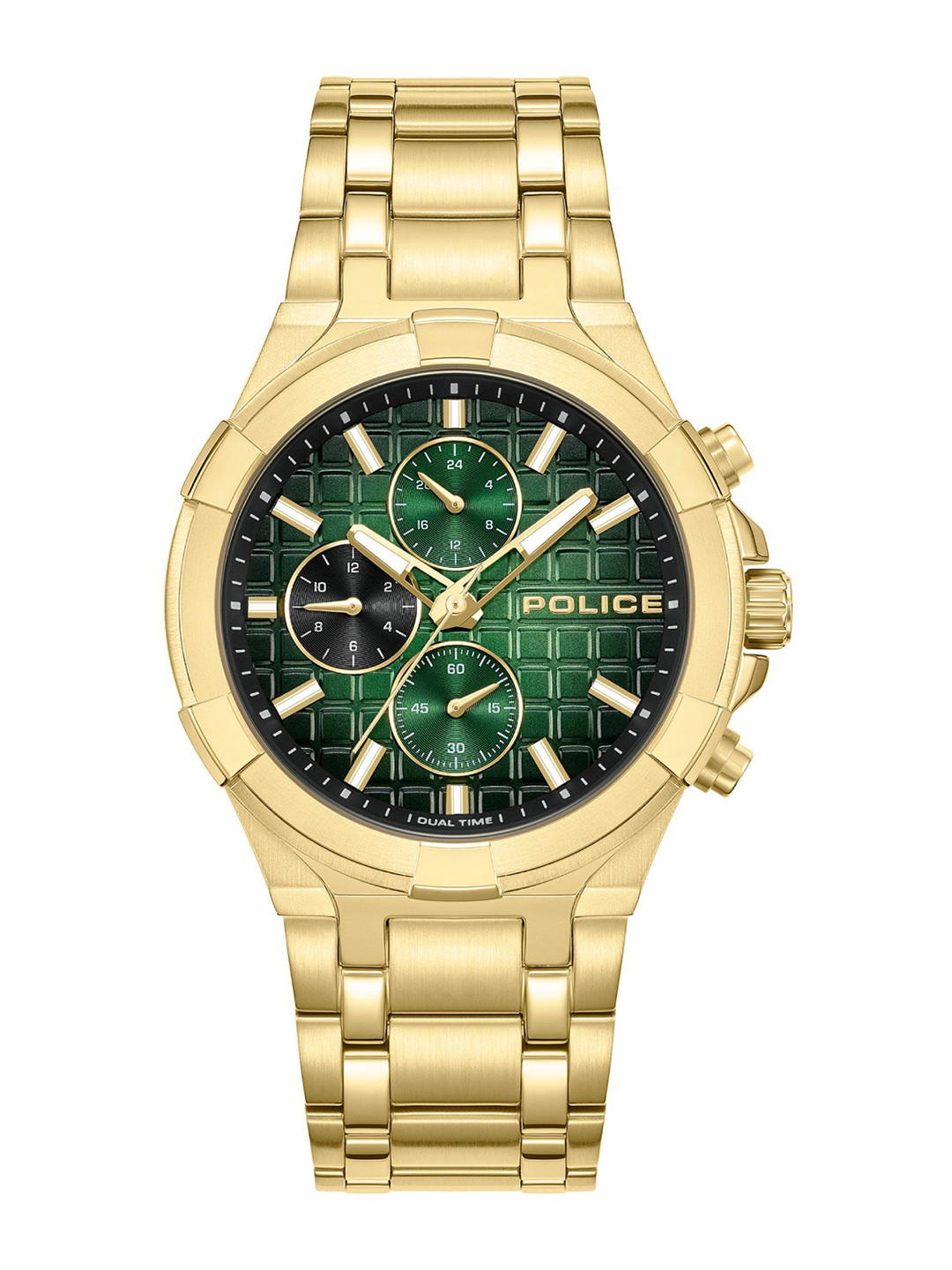 Police Rock Rebel Quartz Green Round Dial Men's Watch - PLPEWGK0082003