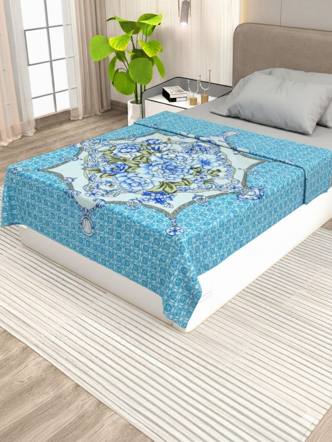 Signature Turquoise Blue 210 GSM Single Bed Blanket