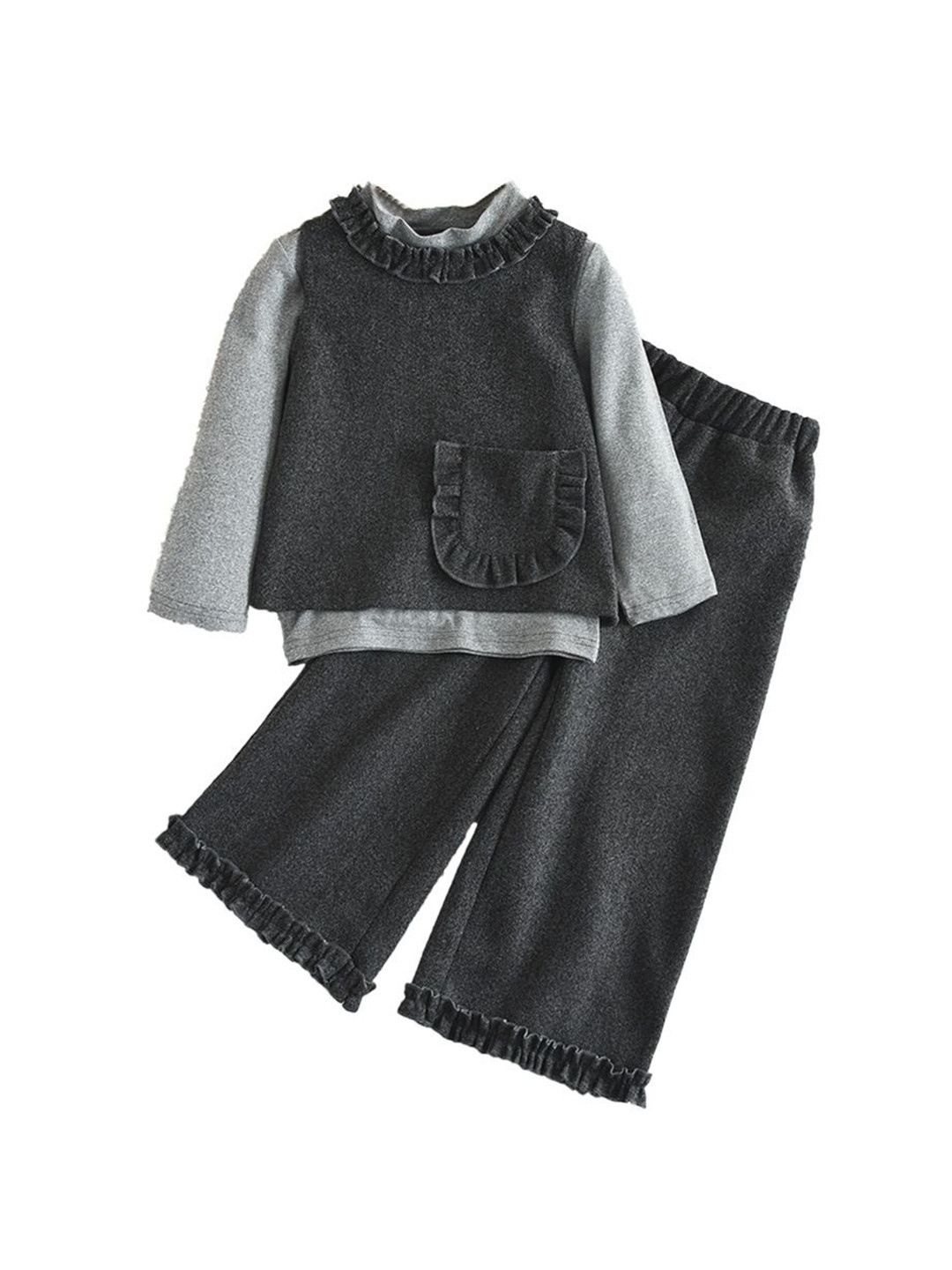 StyleCast x Revolte Girls Solid Top with Trousers Clothing Set