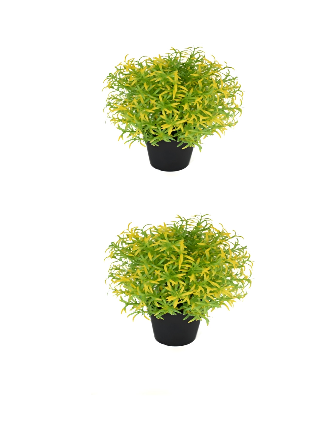 paperi Yellow & Green 2 Pieces Rosmarinus Artificial Plants With Pot