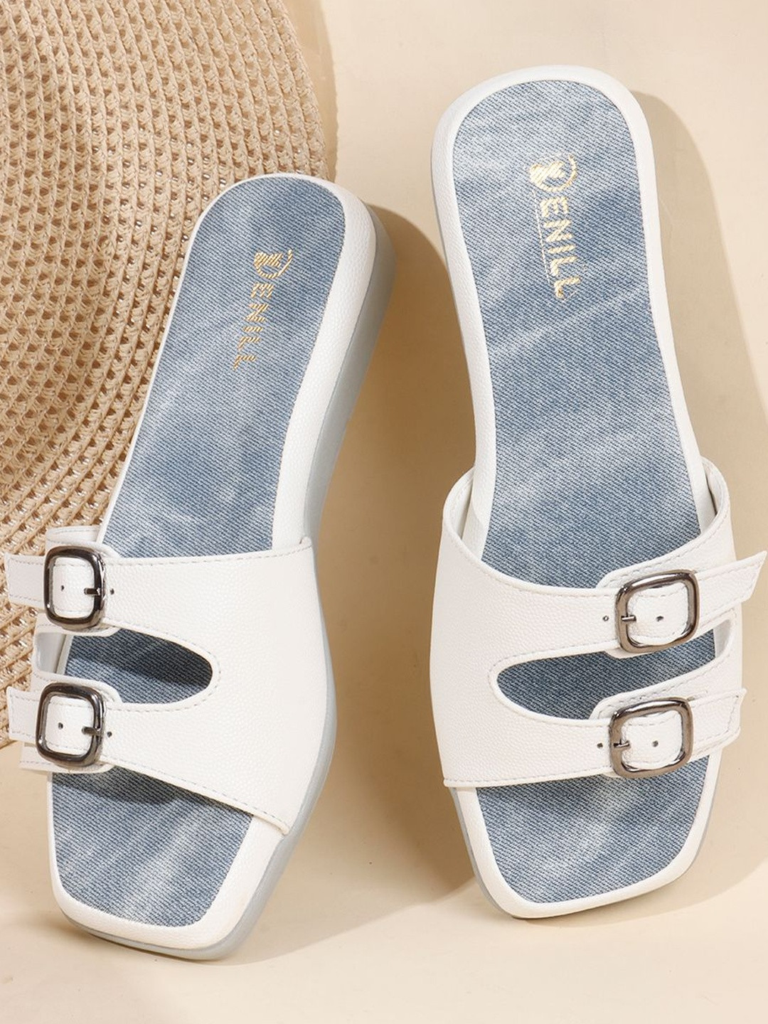 Denill Women Platform Buckle Strap Heels