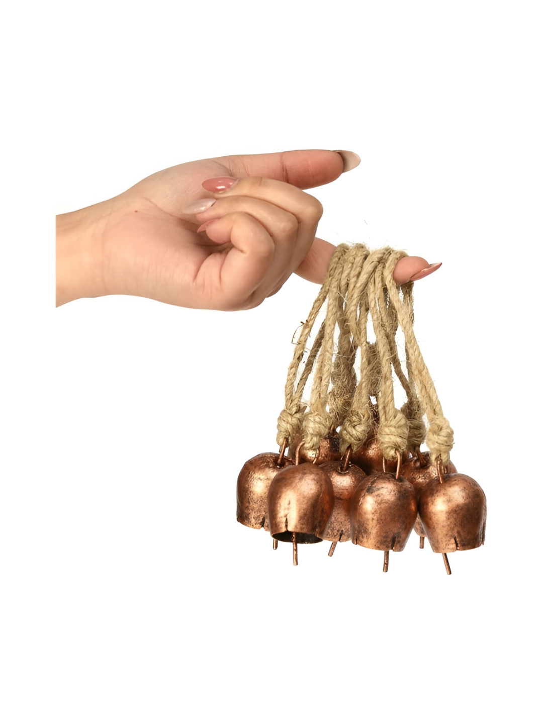 DULI Brown 10 Pieces Cowbells With Ropes