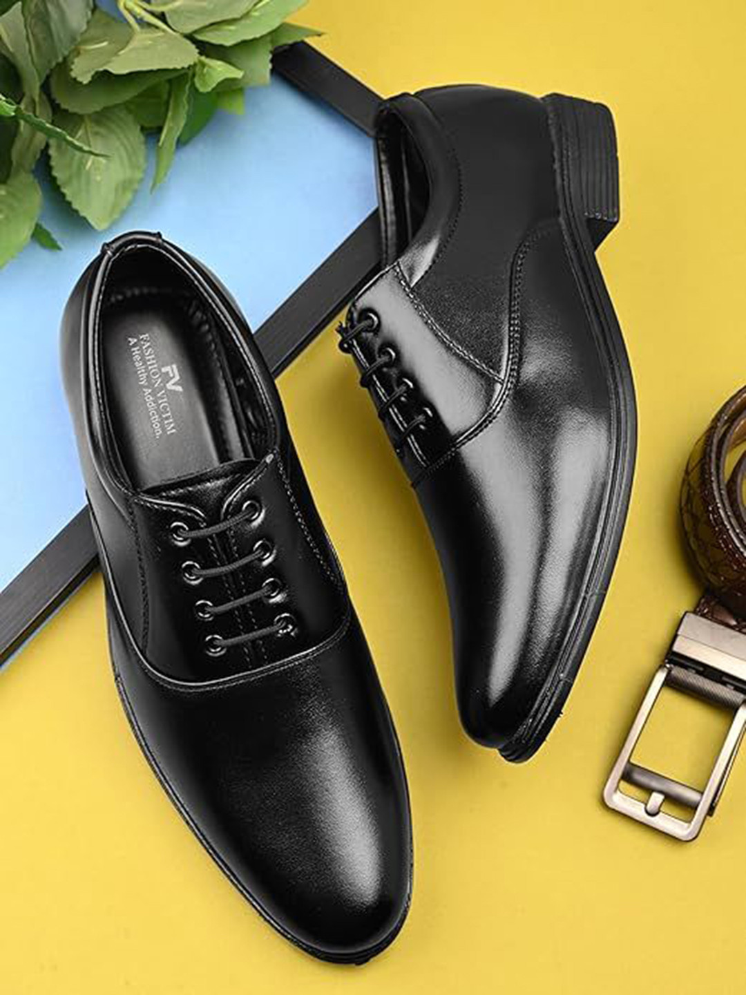 Fashion Victim Shooz Men Round Toe Lace-Ups Oxford Formal Shoes