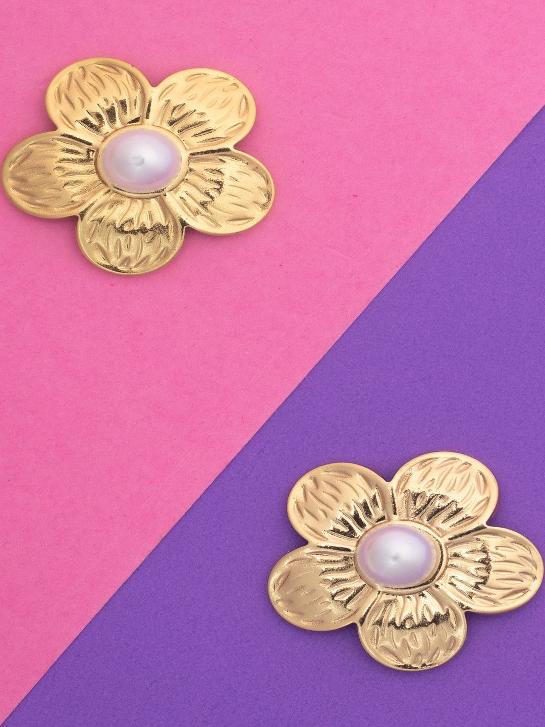 Jewelz Floral Shape Studs Earrings