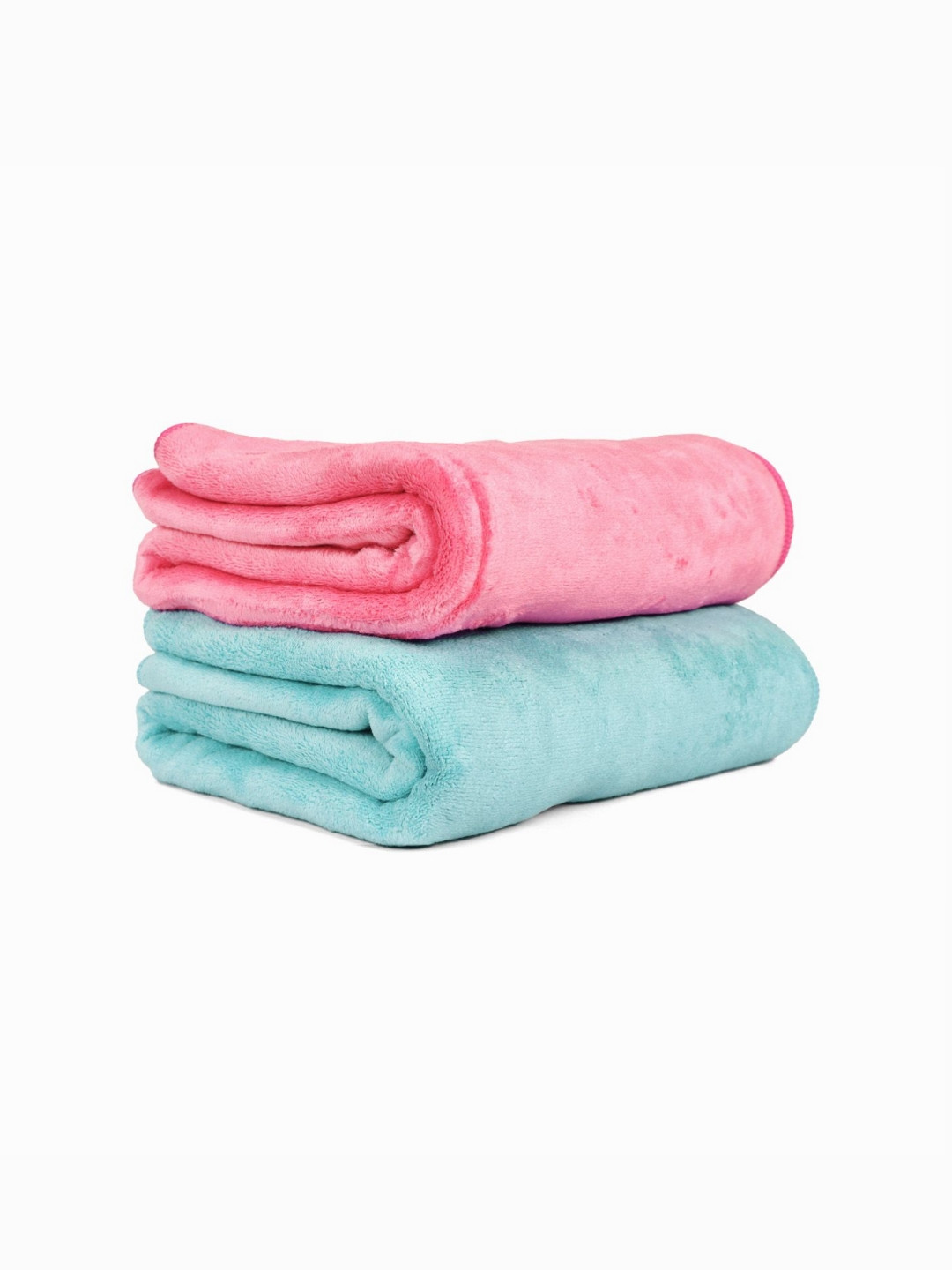 U & U Unique Utilities Pink & Blue 2 Pieces 400 GSM Bath Towels