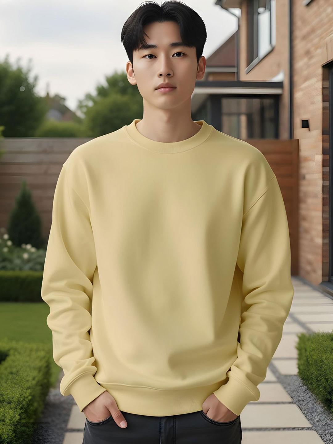 Shopifyy Men Round Neck Sweatshirt