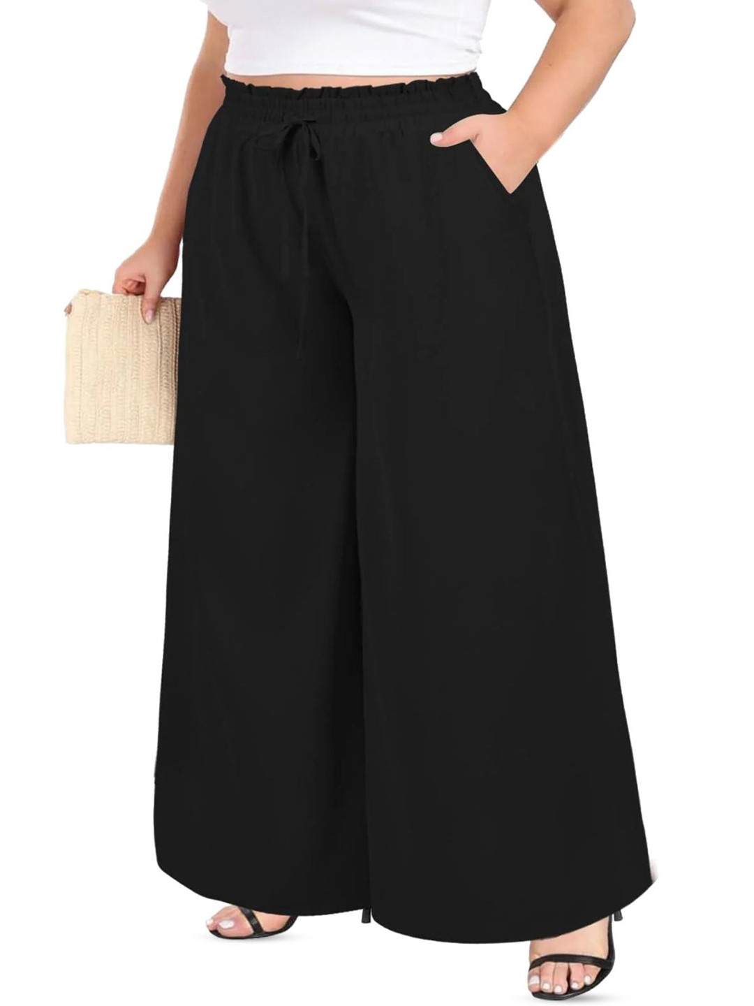 Stars and You Women Plus Size Knitted Wide Leg Palazzos