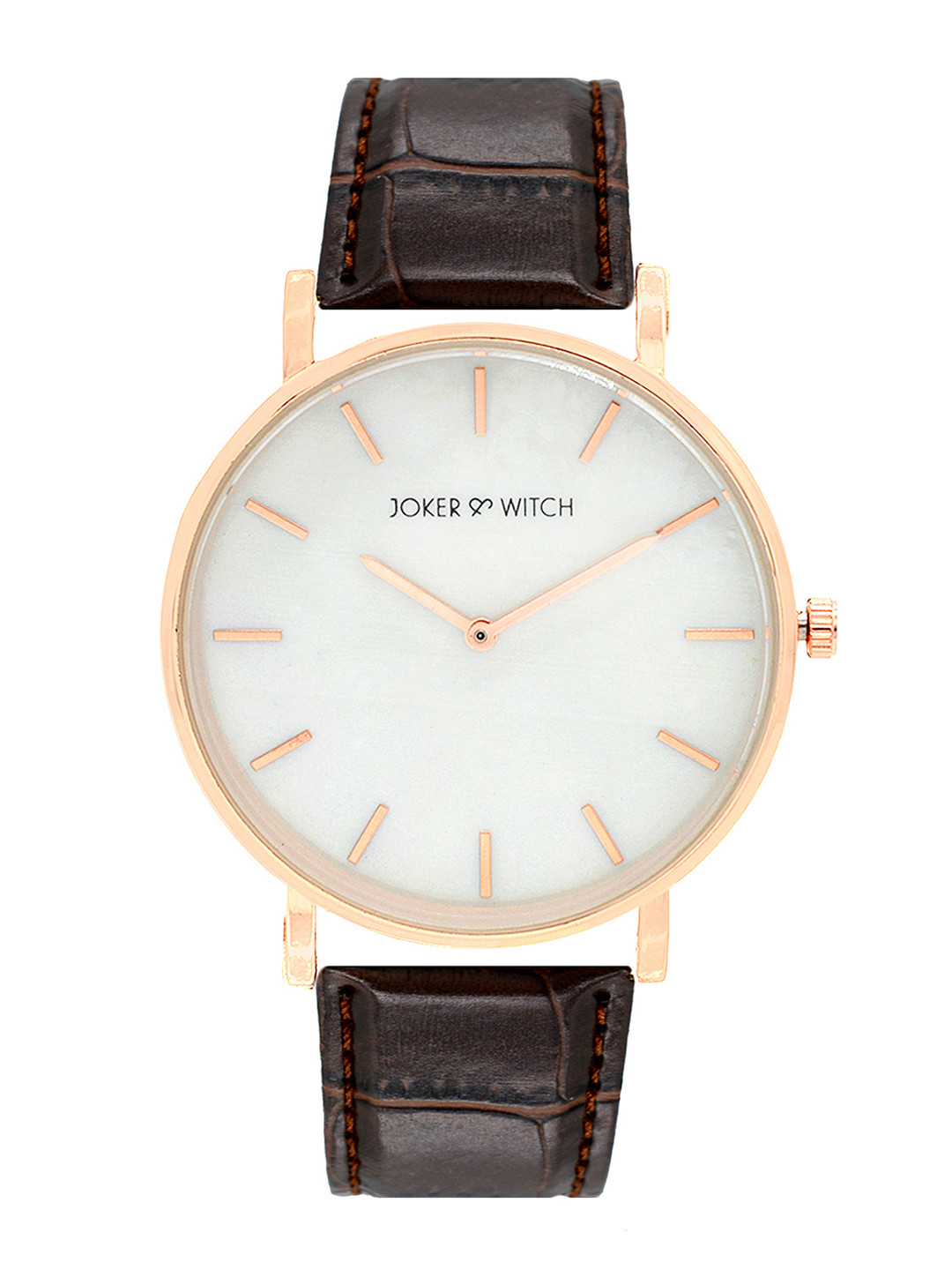 JOKER & WITCH Men White & Brown Analogue Watch