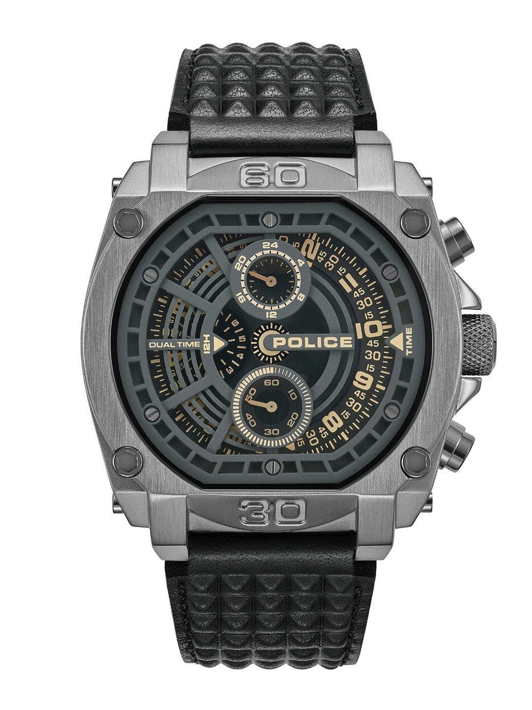 Police Men Extreme Rebel Quartz Dial & Leather Straps Watch PLPEWGF0040002