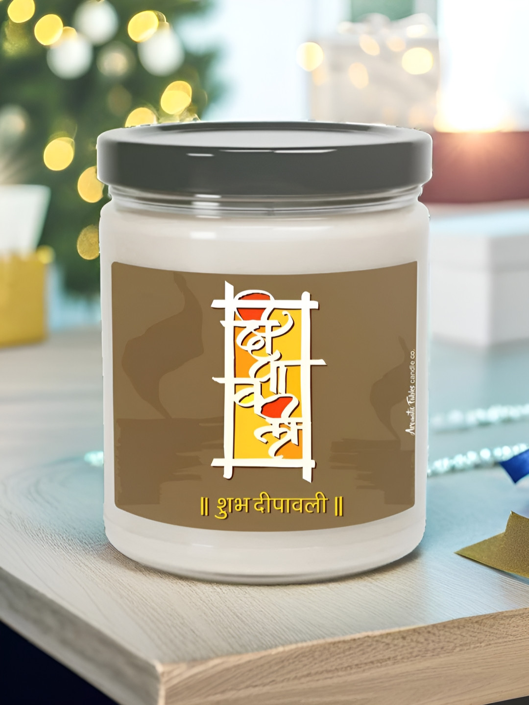 Aromatic Fables White & Brown Grape Scented Jar Candle