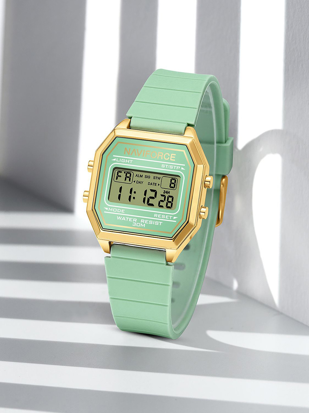 Naviforce Women Dial & Bracelet Style Straps Digital Watch NF5063T G-L.GN-L.GN