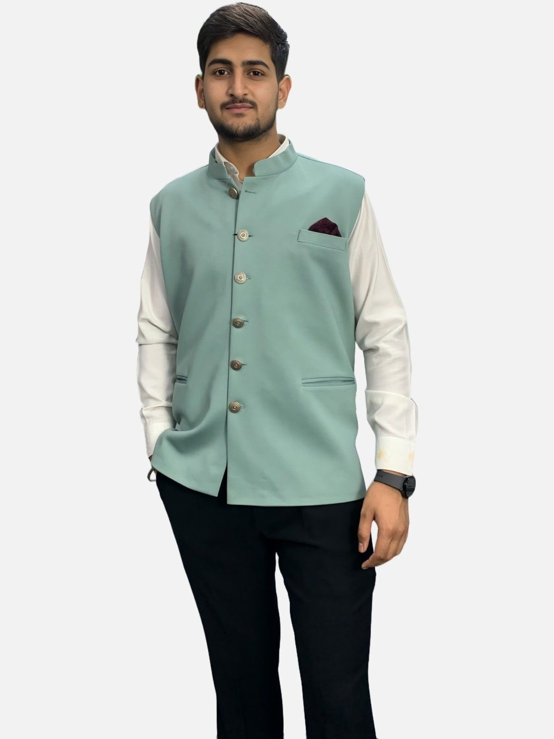 GARGIAN Master Cut Men Green Wool Jackets