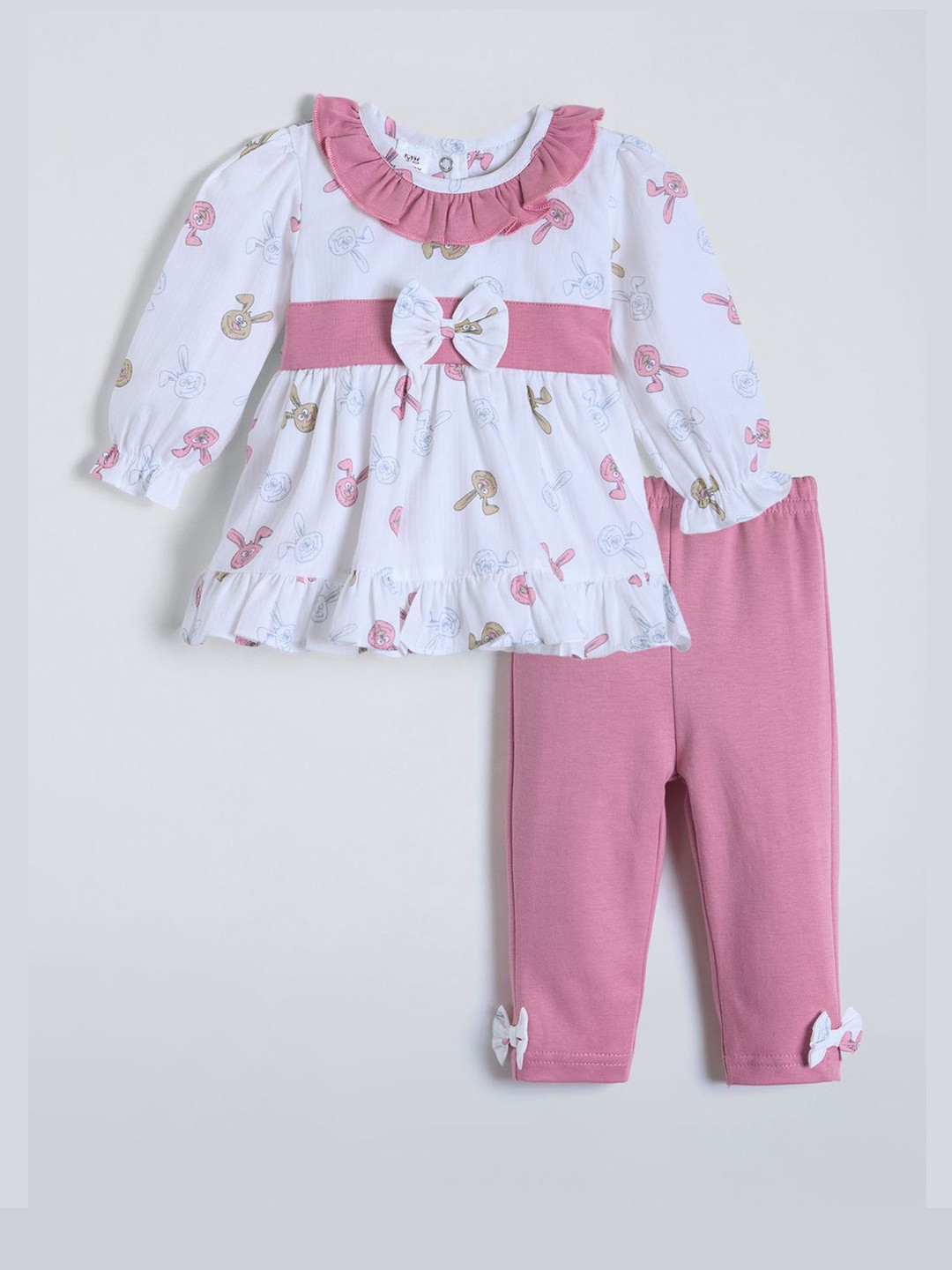 Hopscotch Animal Print Puff Sleeve Fit & Flare Dress