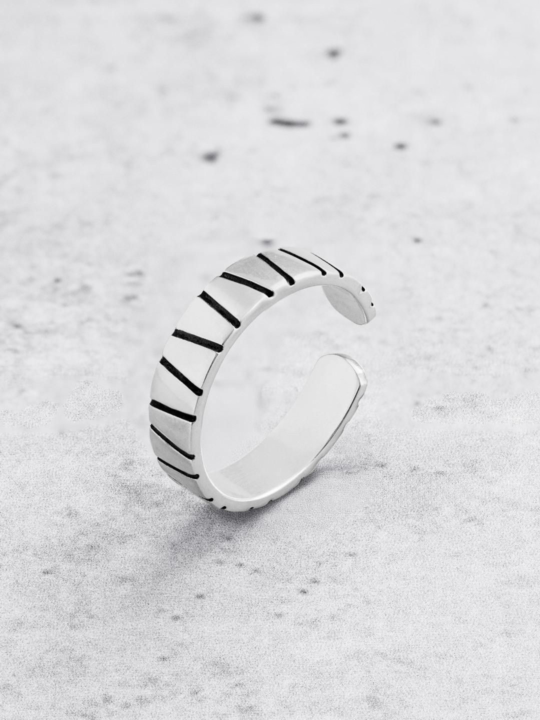 ORIONZ Men Sterling Silver Stride Stride Gents Adjustable Finger Ring