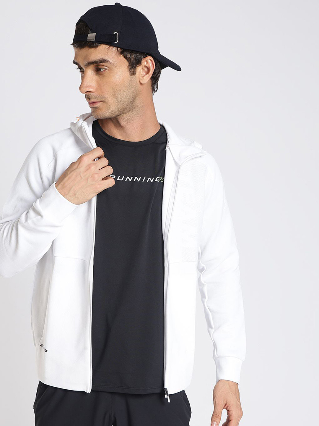 Xtep Men Hooded Solid Lightweight Sporty Jacket