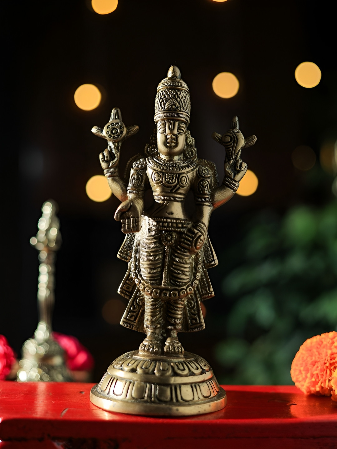 Revive Home Yellow Textured Divine Balaji Showpieces