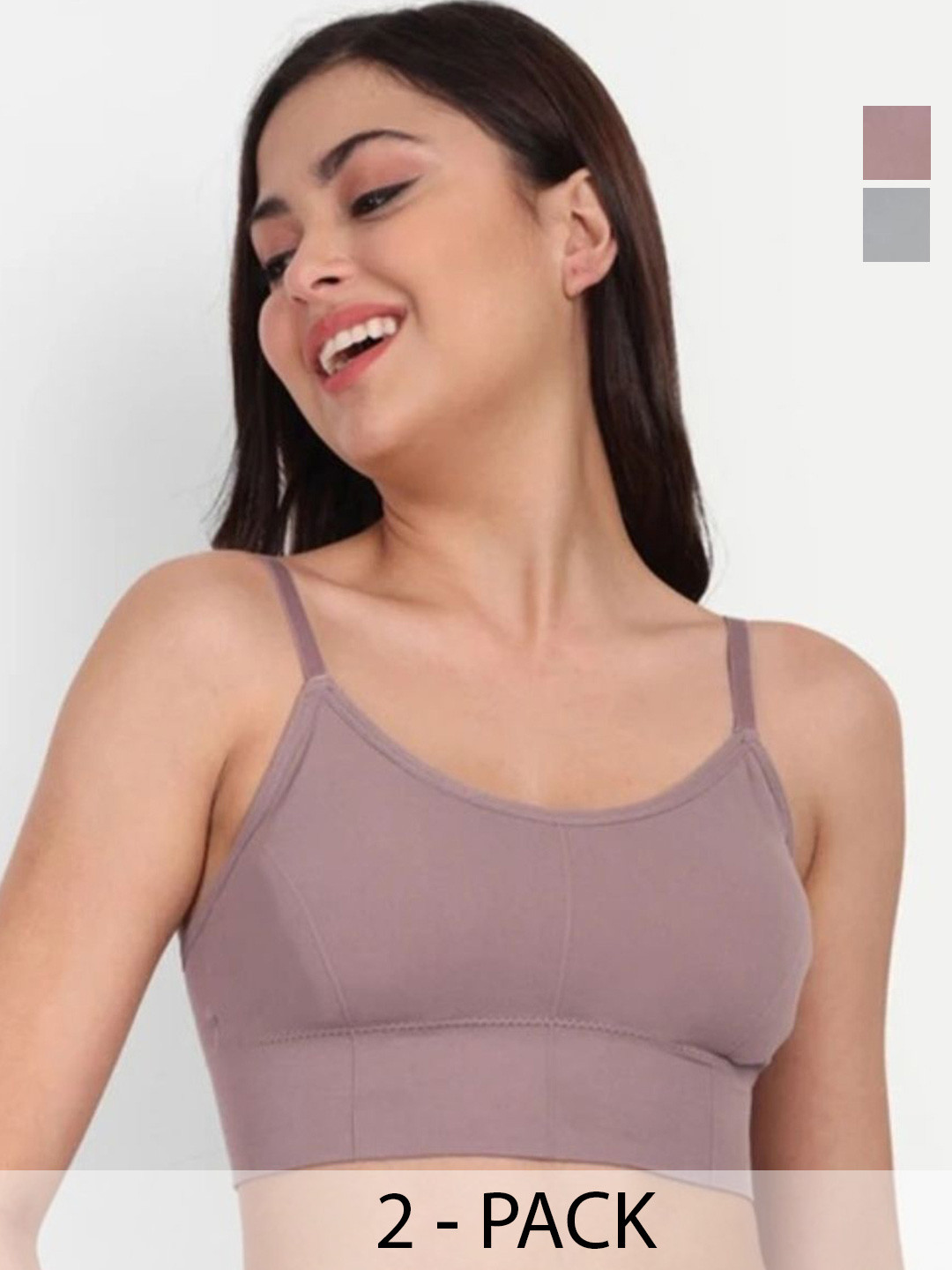 A K FASHION8855 Pack Of 2 Lightly Padded Non-Wired Bra