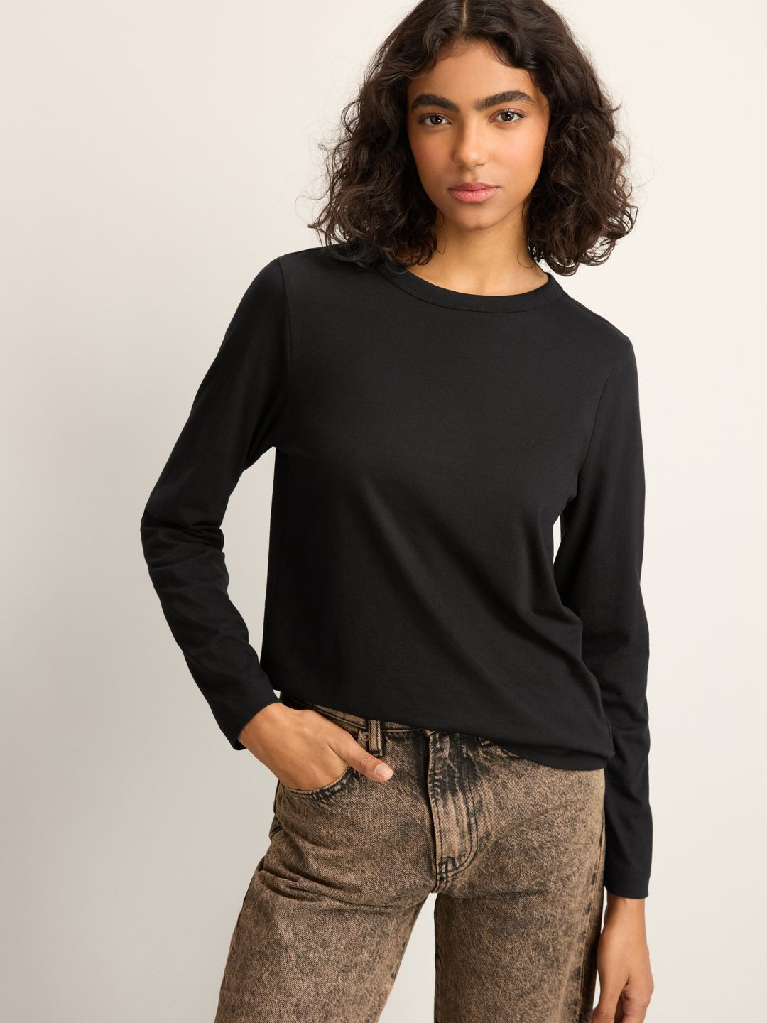 NEXT Women Pure Cotton Long Sleeves T-shirt