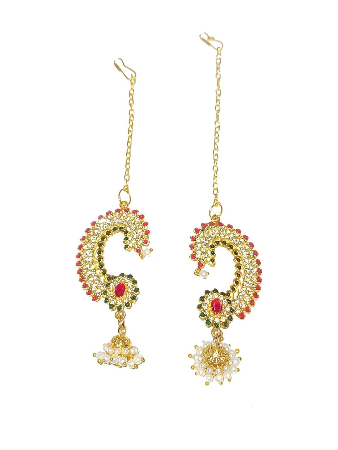 Adhira's  Metal Artificial Beads Earrings