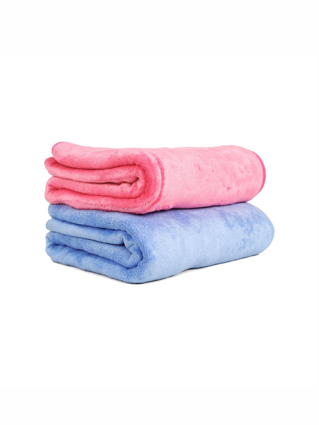 U & U Unique Utilities Pink & Blue 2 Pieces 400 GSM Bath Towels