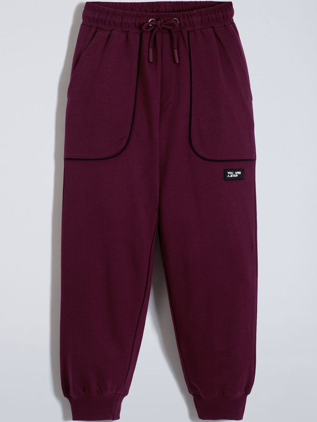 Hopscotch Boys Woven Badge Cotton Trackpants