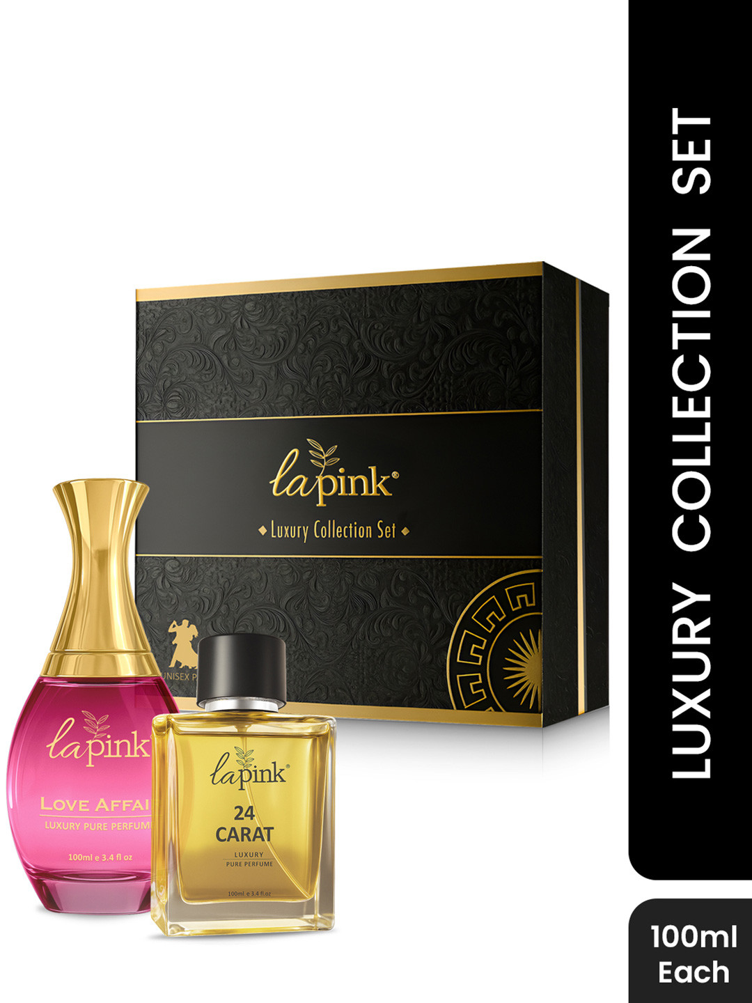 La Pink Set Of 2 24 Carat And Love Affair Long Lasting Perfume - 100 ml Each