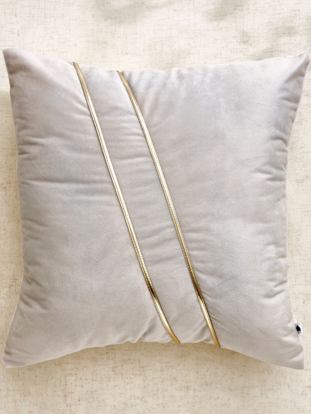 Home Centre Glimmer Dusk Velluxe Grey Velvet Square Cushion Cover