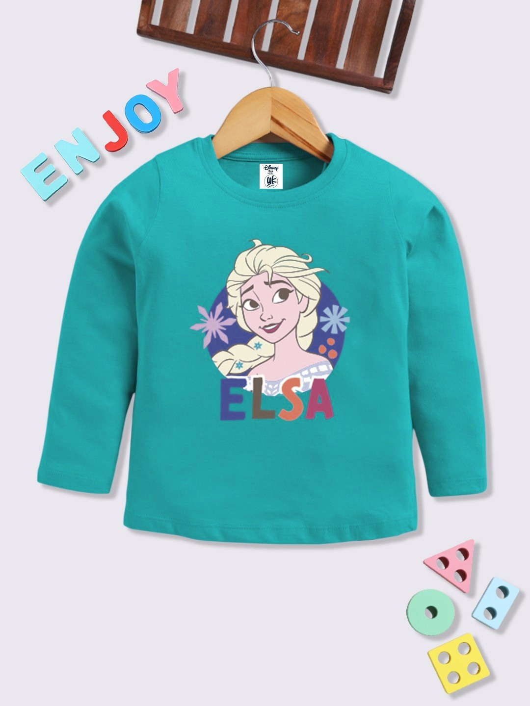 YK X Minute Mirth Girls Elsa Printed Cotton T-shirt