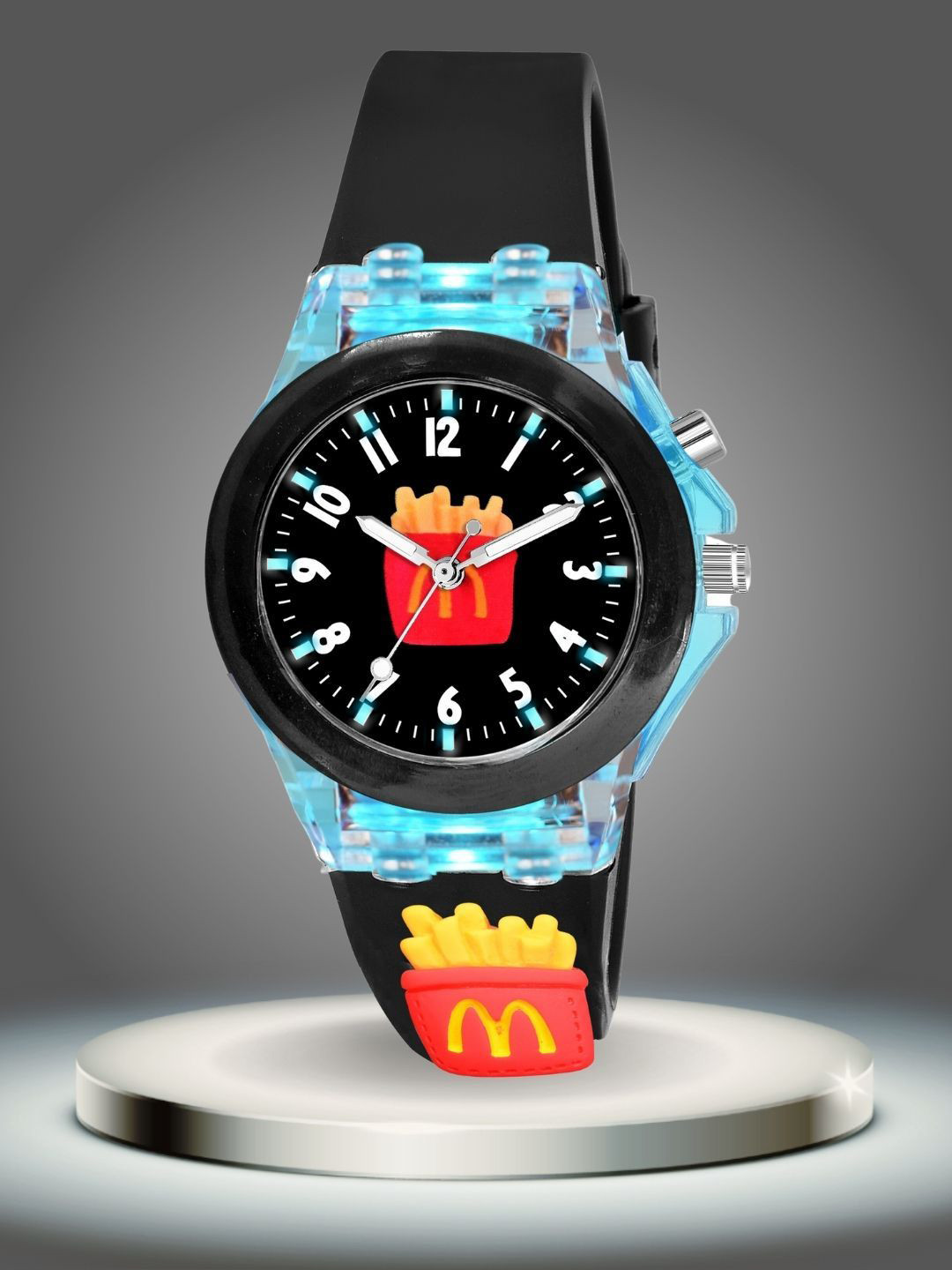 PAPIO Kids Printed Dial & Silicon Straps Analogue Watch KD-024 BLACK FRIES