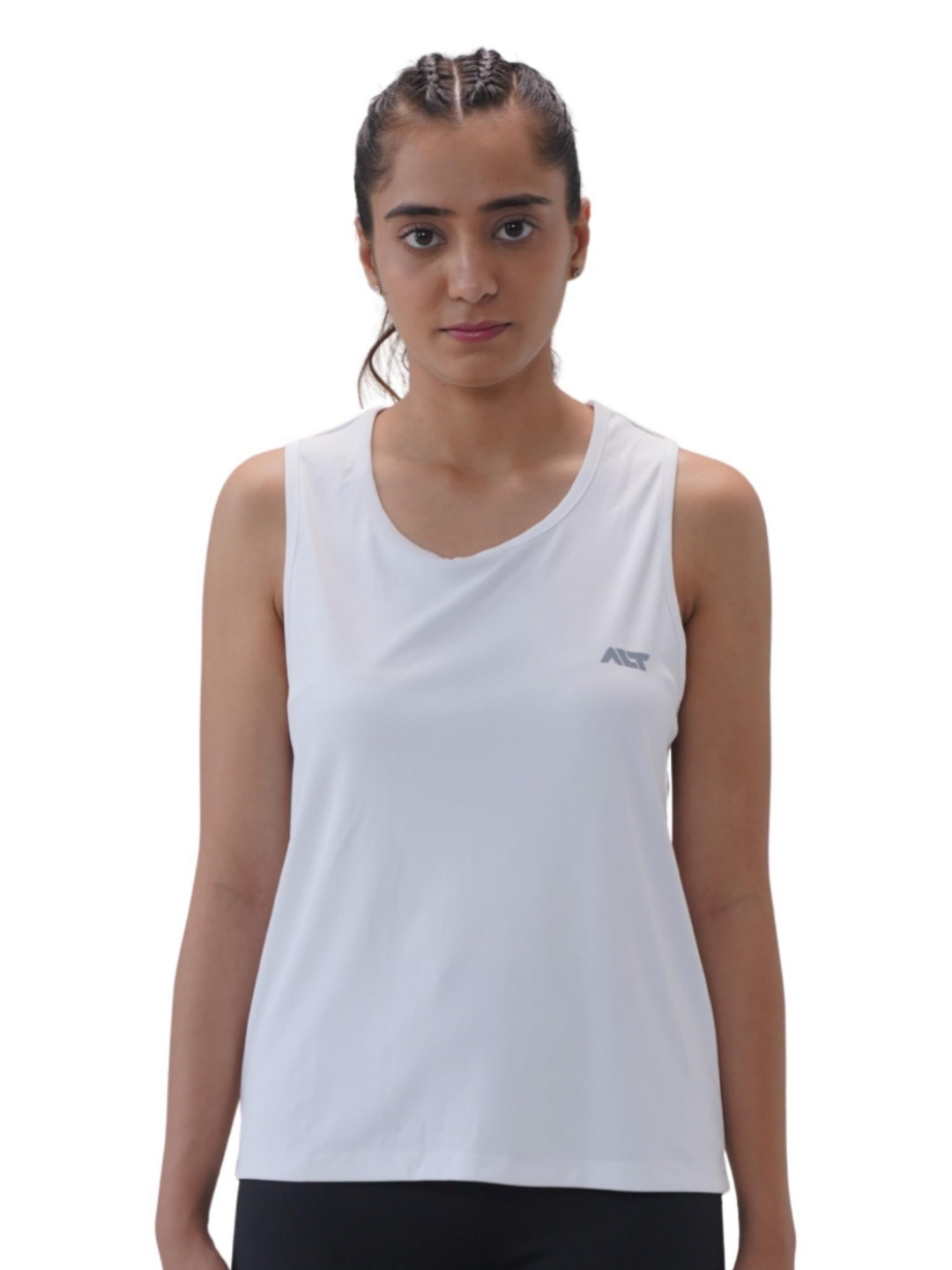 ALT THEALTCULTURE Women Solid Round Neck Gym T-shirt
