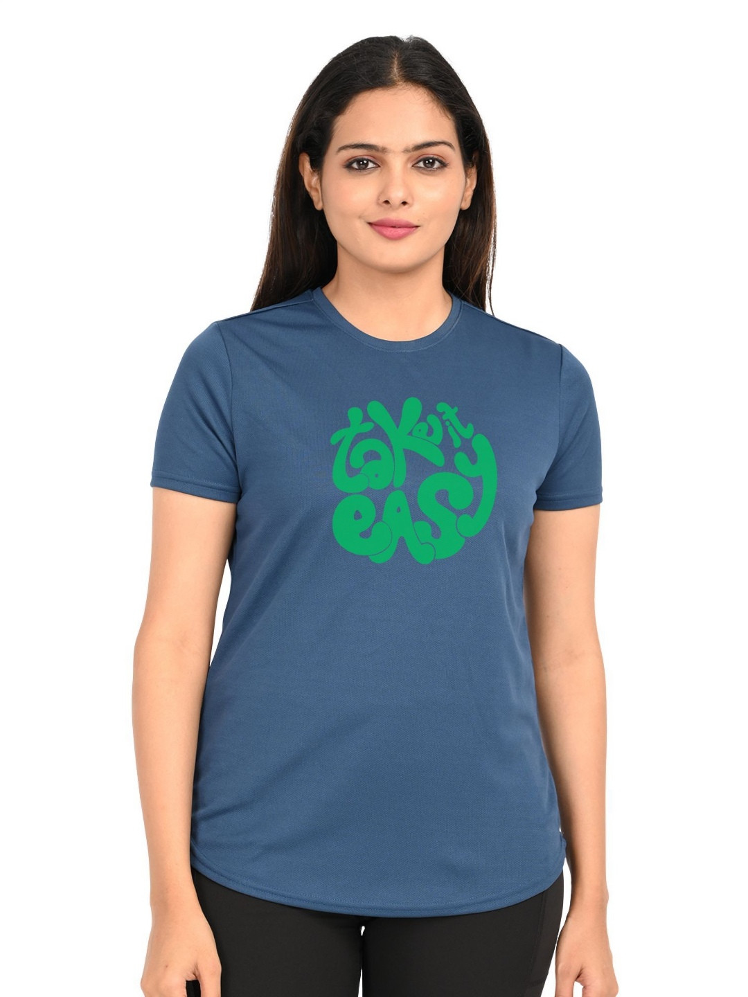 3Colors TAKEITEASY Printed Round Neck Dri-FIT T-shirt