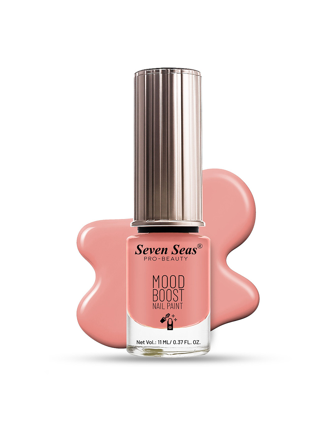 Seven Seas Mood Boost Long Lasting & Chip Resistant Nail Paint -11 ml - Nude Peach 60