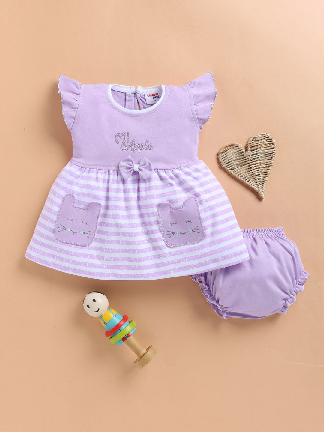 LACKii DOLL Girls Embroidered Fit & Flare Dress