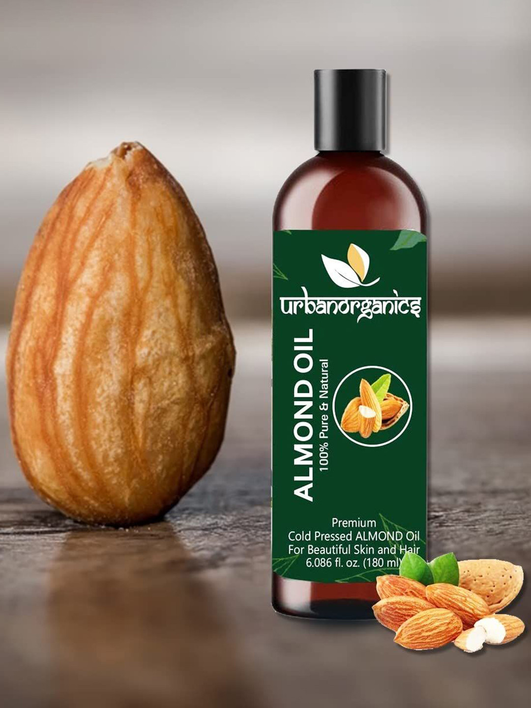 Urbanorganics Cold Pressed Almond Oil - 180 ml