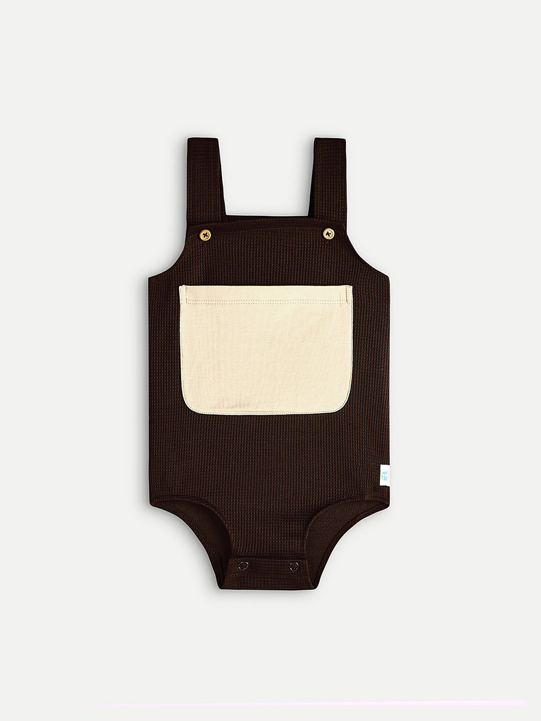 Chuckleberrie Infant Kids Textured Cotton Pocket Bodysuit
