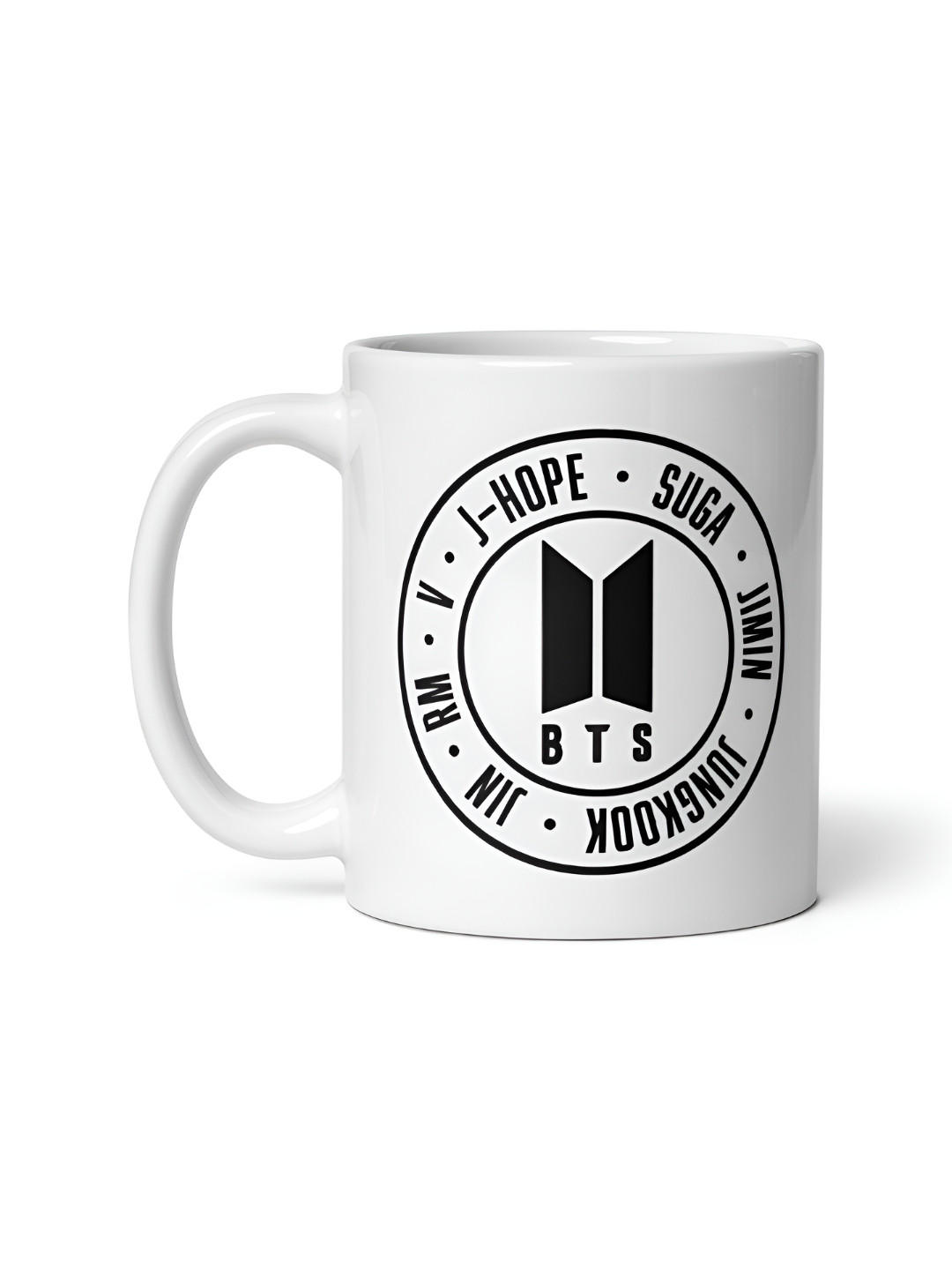 KoolTech White & Black Typography Printed Ceramic Mug