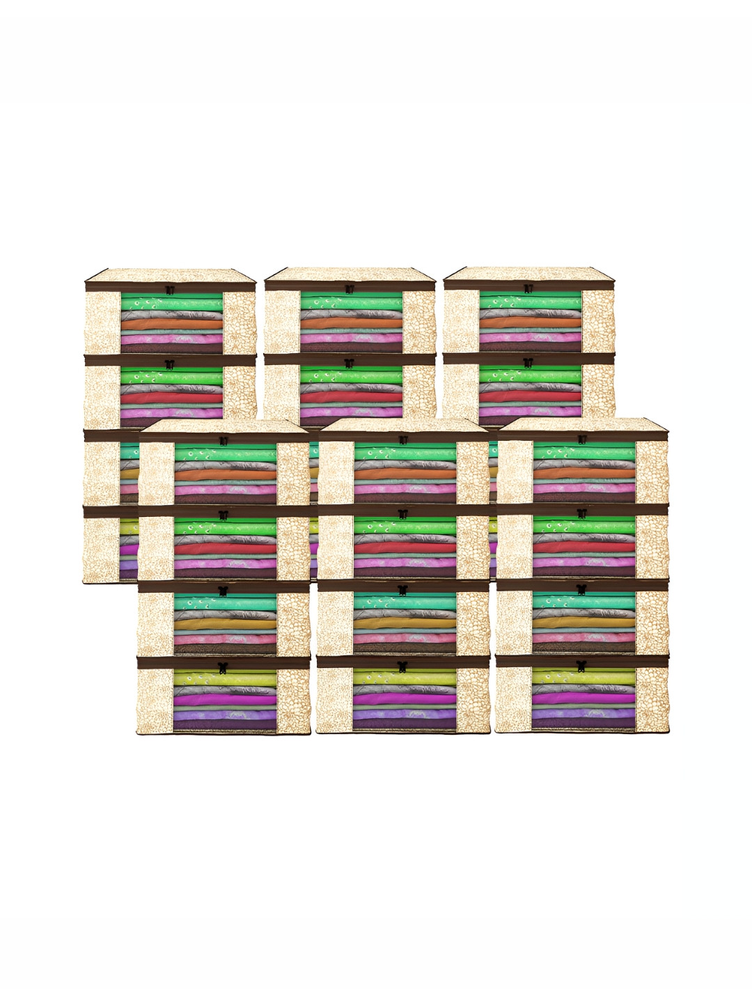 Aura Coffee Brown 24 Pieces Drawer Organisers