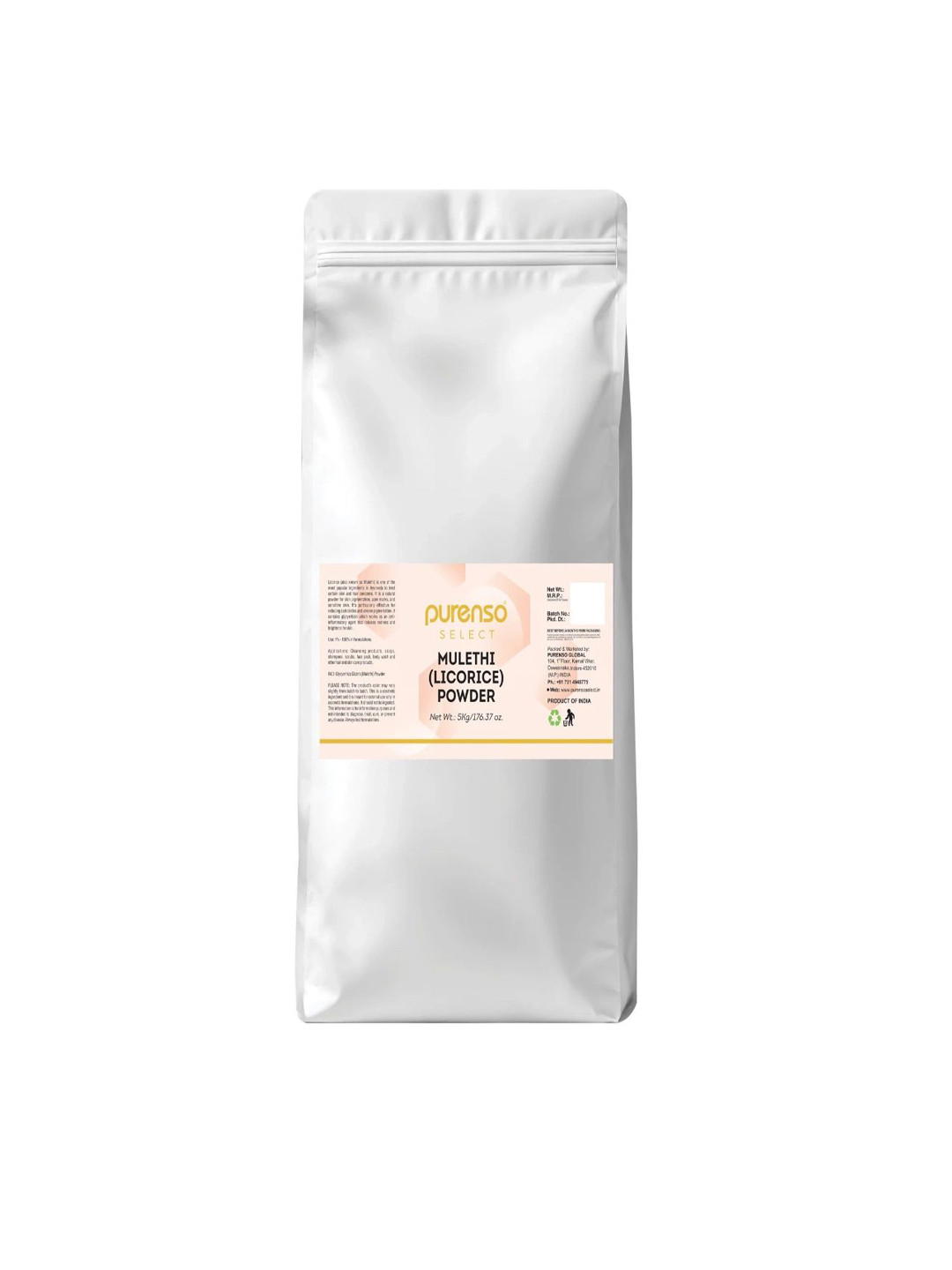 Purenso Mulethi Powder For Tan Removal - 5 Kg