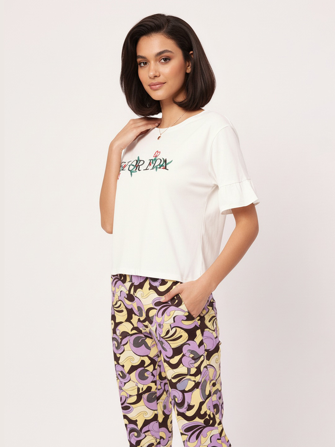 DressBerry Sunshine State Style Embroidered Boxy T-shirt