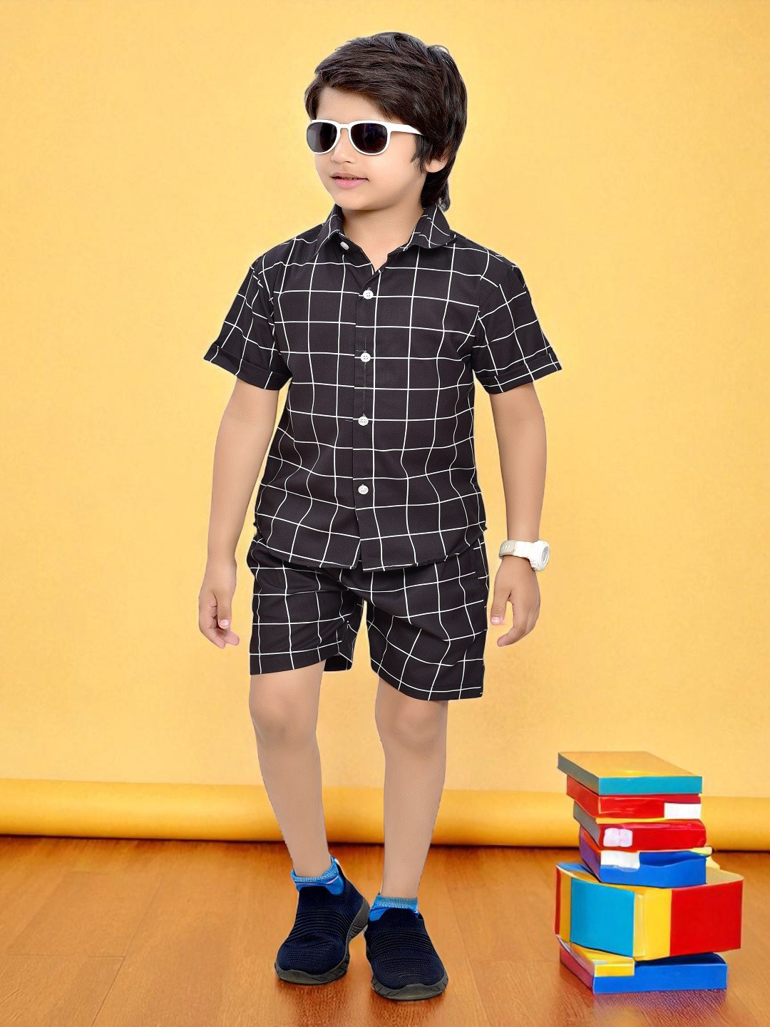 Club96 Kids-Boys Black Clothing Set