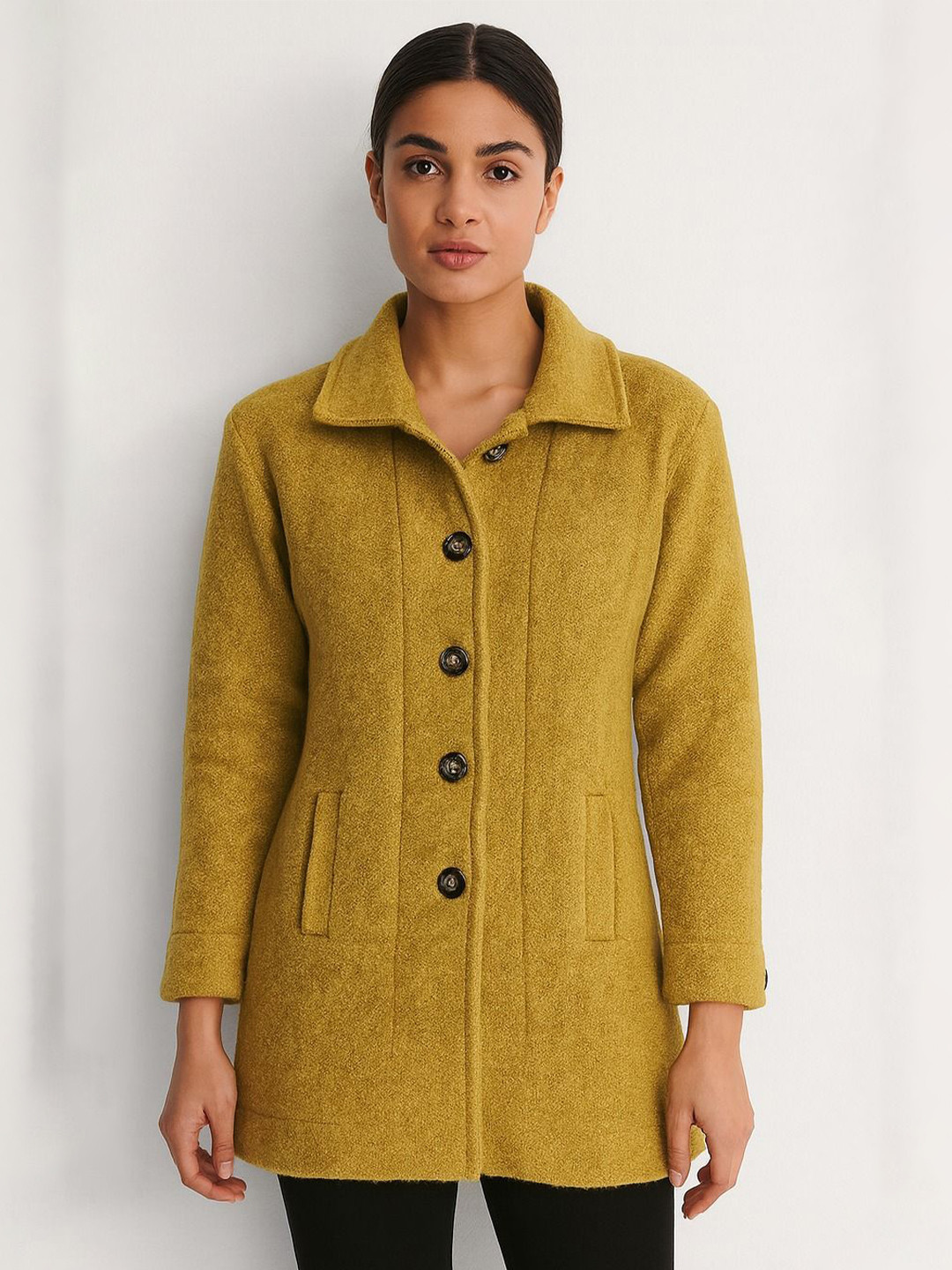 HAUTEMODA Women Solid Woollen Cardigan