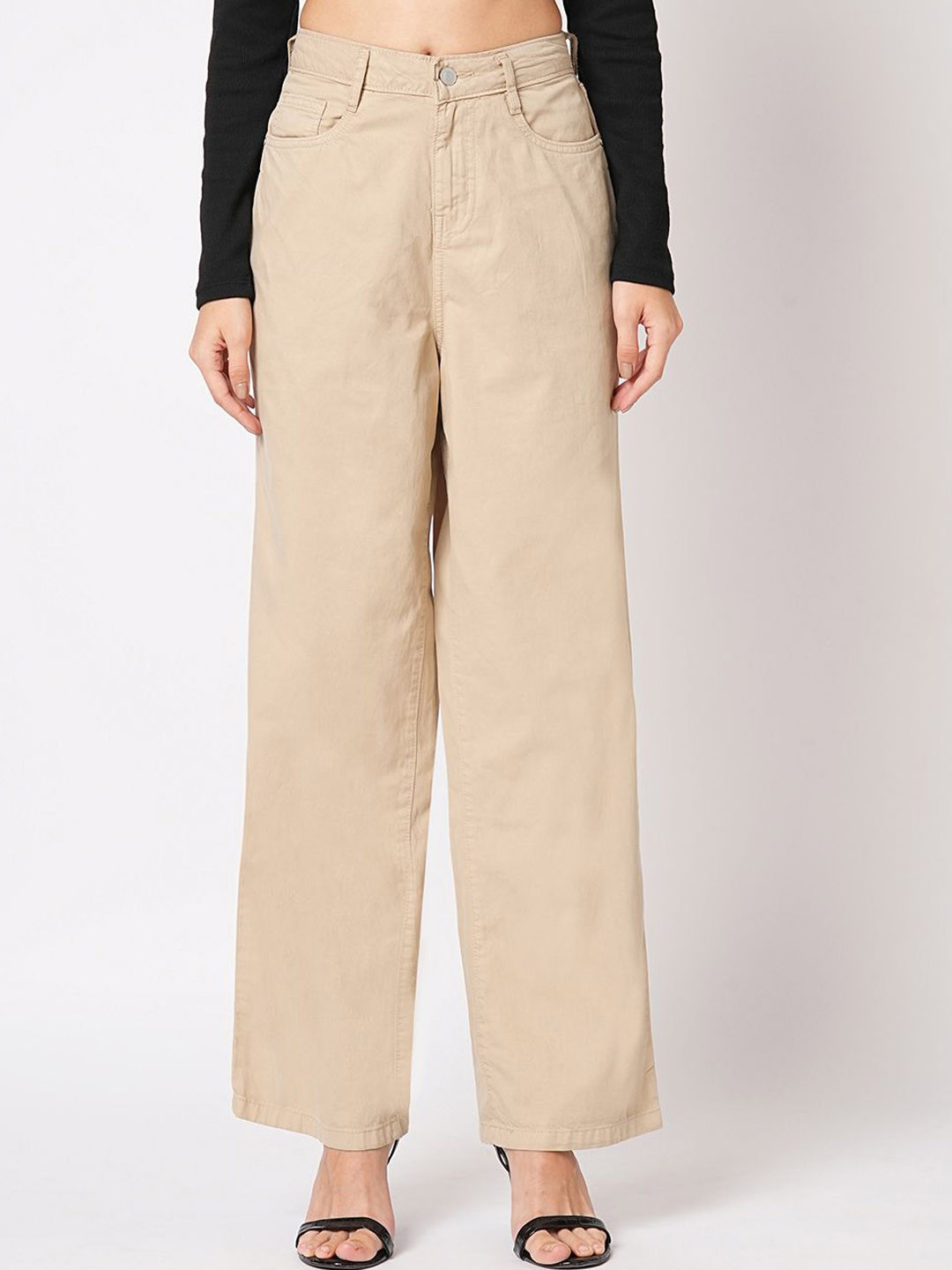 Kraus Jeans Women Wide Leg med-Rise Jeans