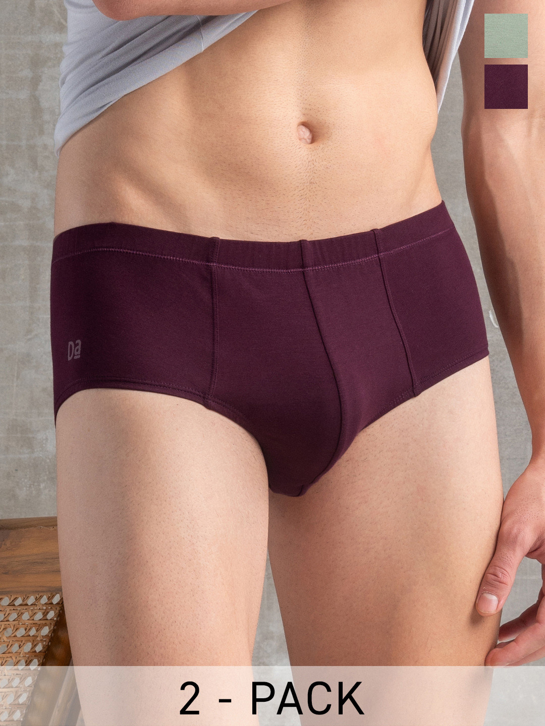 DAMENSCH Pack Of 2 Feel-Mint Classic Basic Briefs BR1063-MX1855