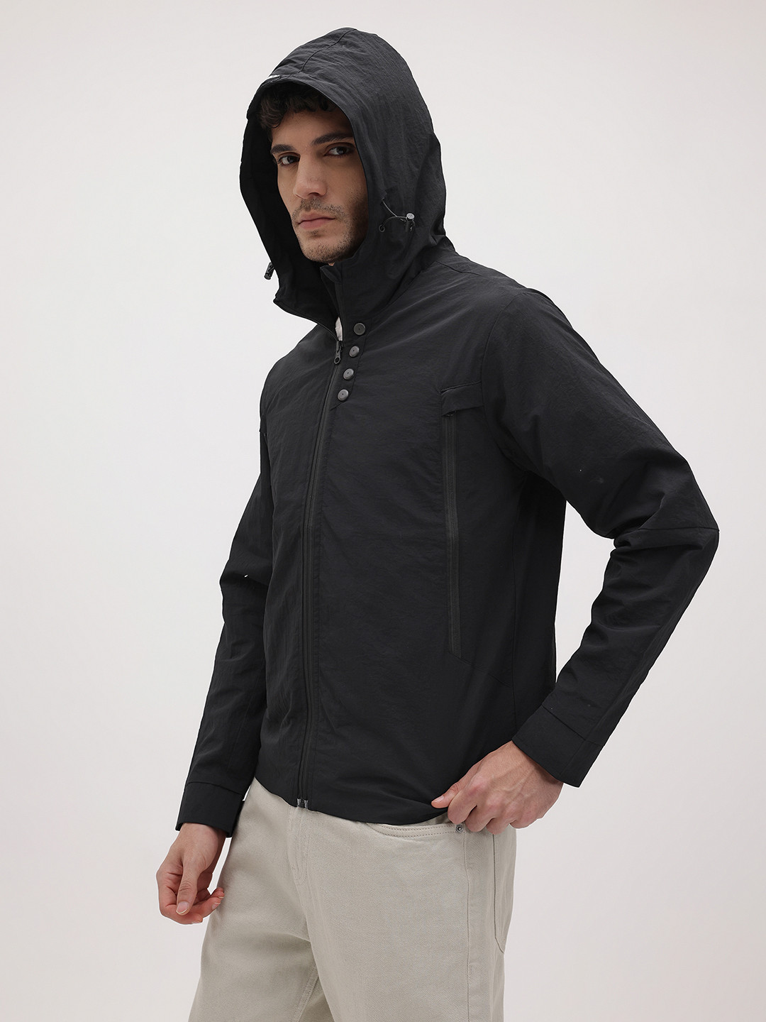 The Roadster Life Co. Hooded Tailored Jacket With Rivets