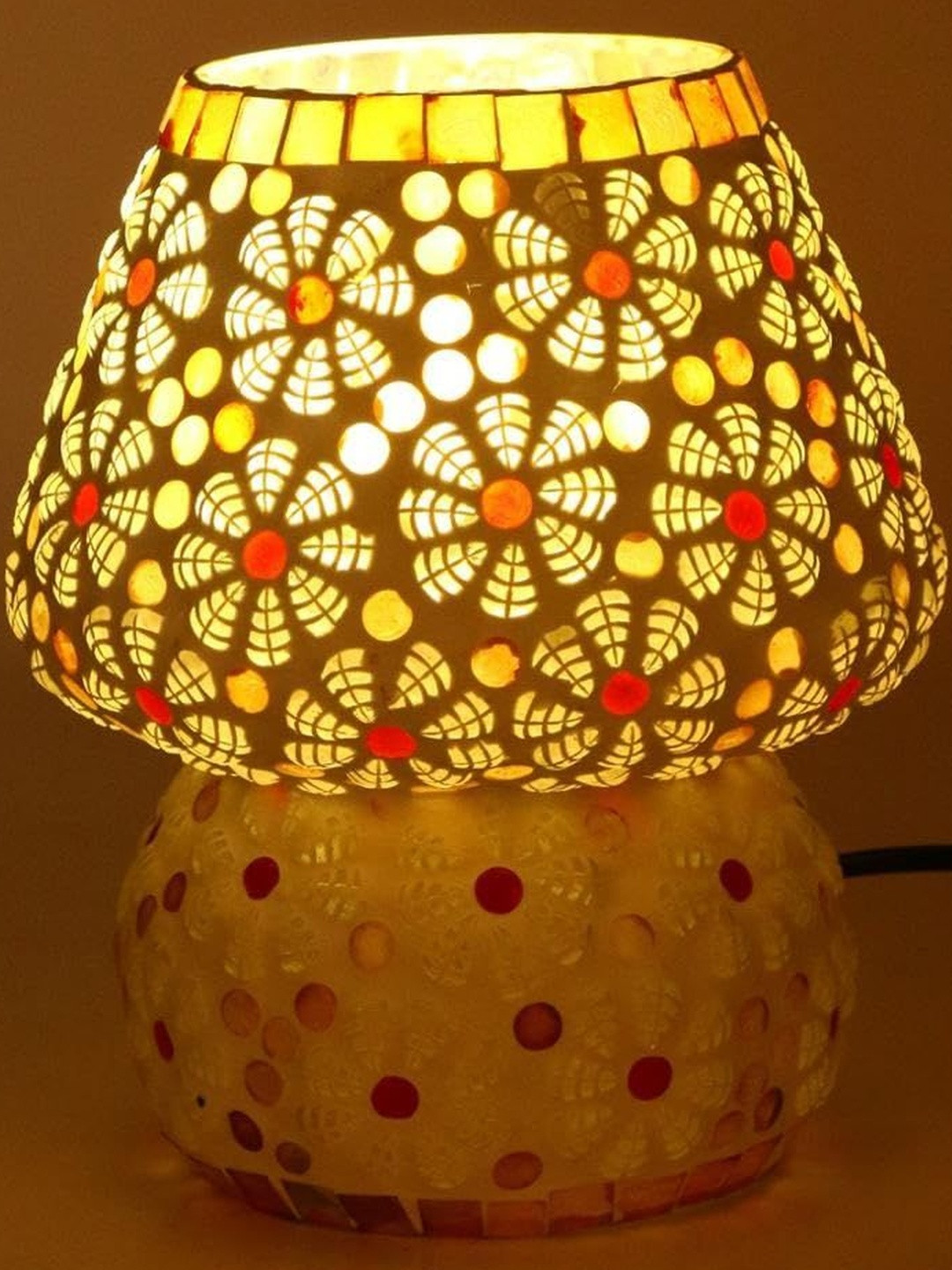 1ST TIME Stylish Table Yellow Frustum Energy Efficient Table Lamps