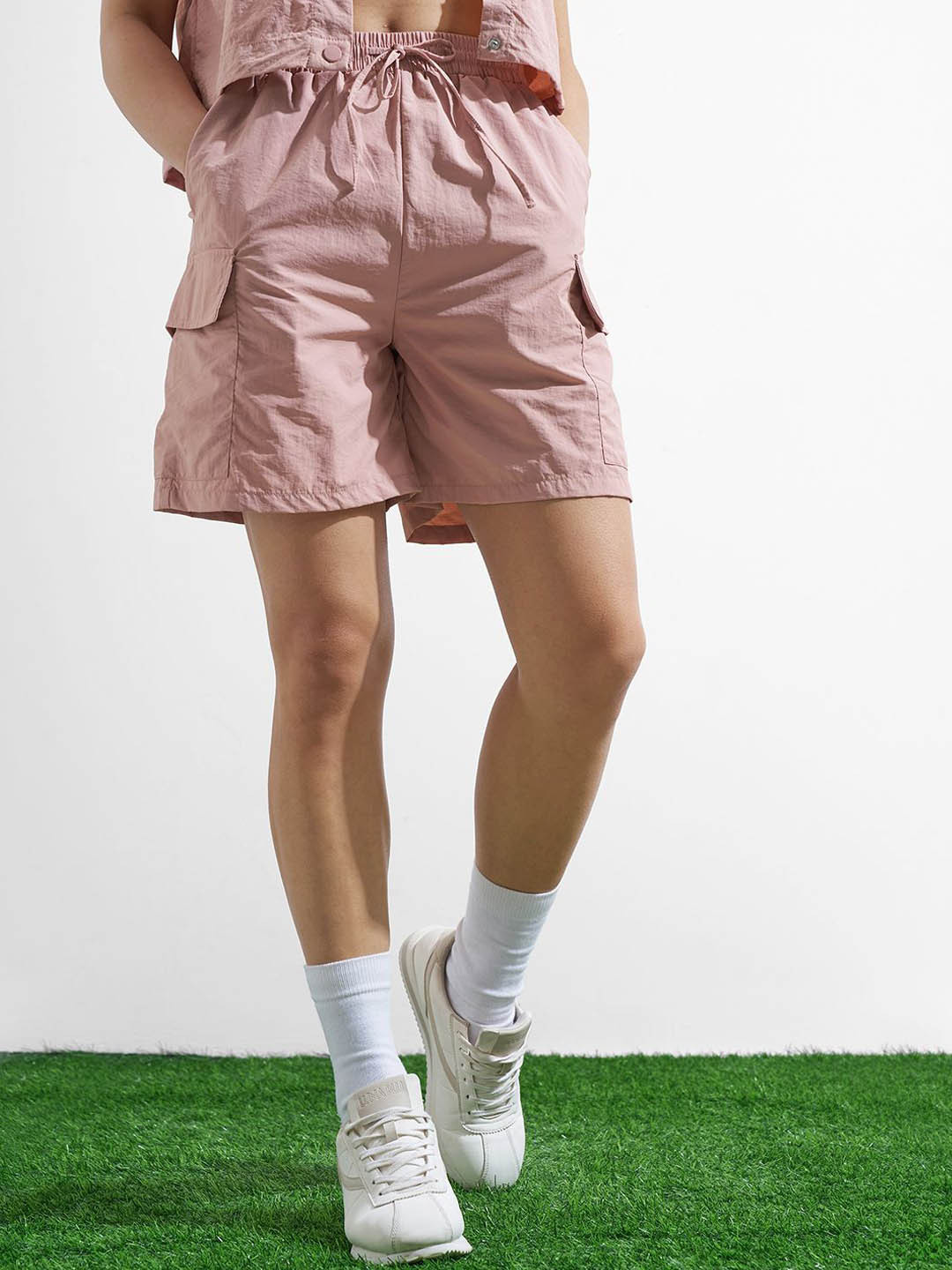 Street By Tokyo Talkies Women Regular Fit Mid-Rise Running Sports Shorts