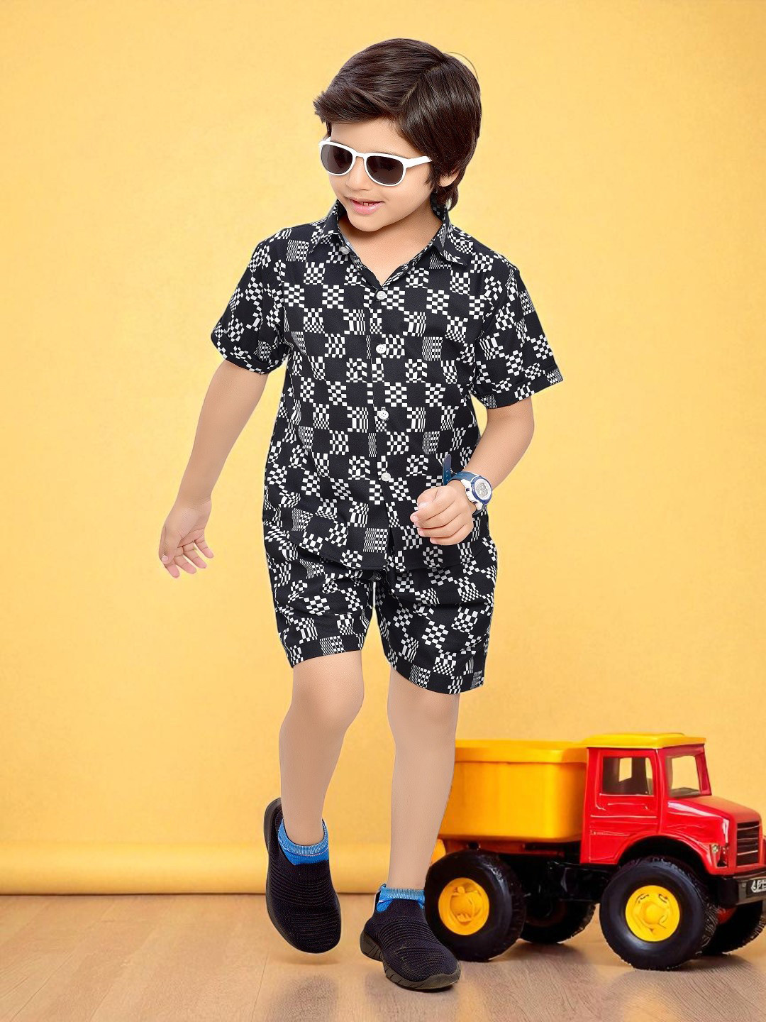 Club96 Kids-Boys Black Clothing Set