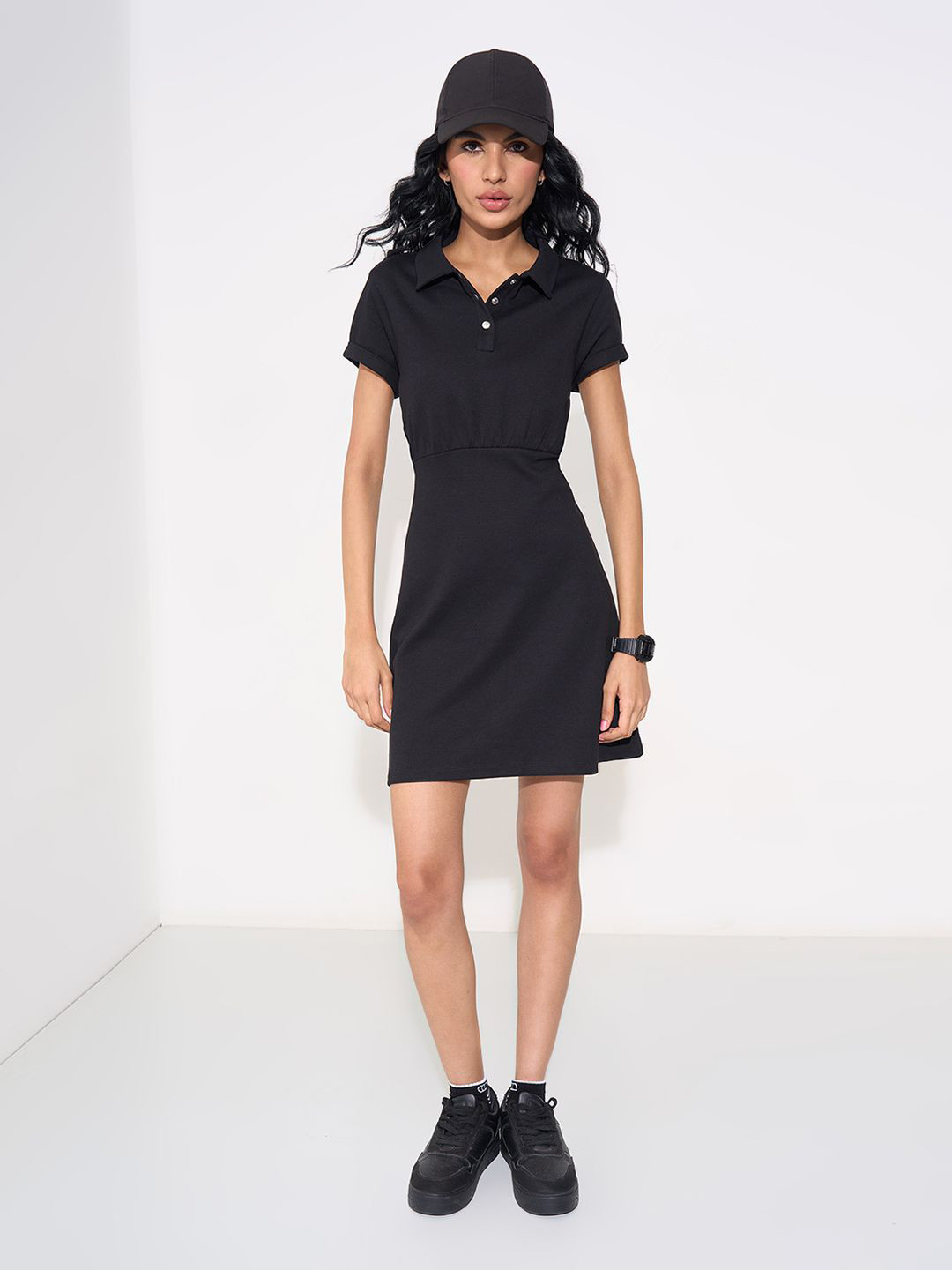 Ajile by Pantaloons Women Shirt Collar A-Line Mini Dress