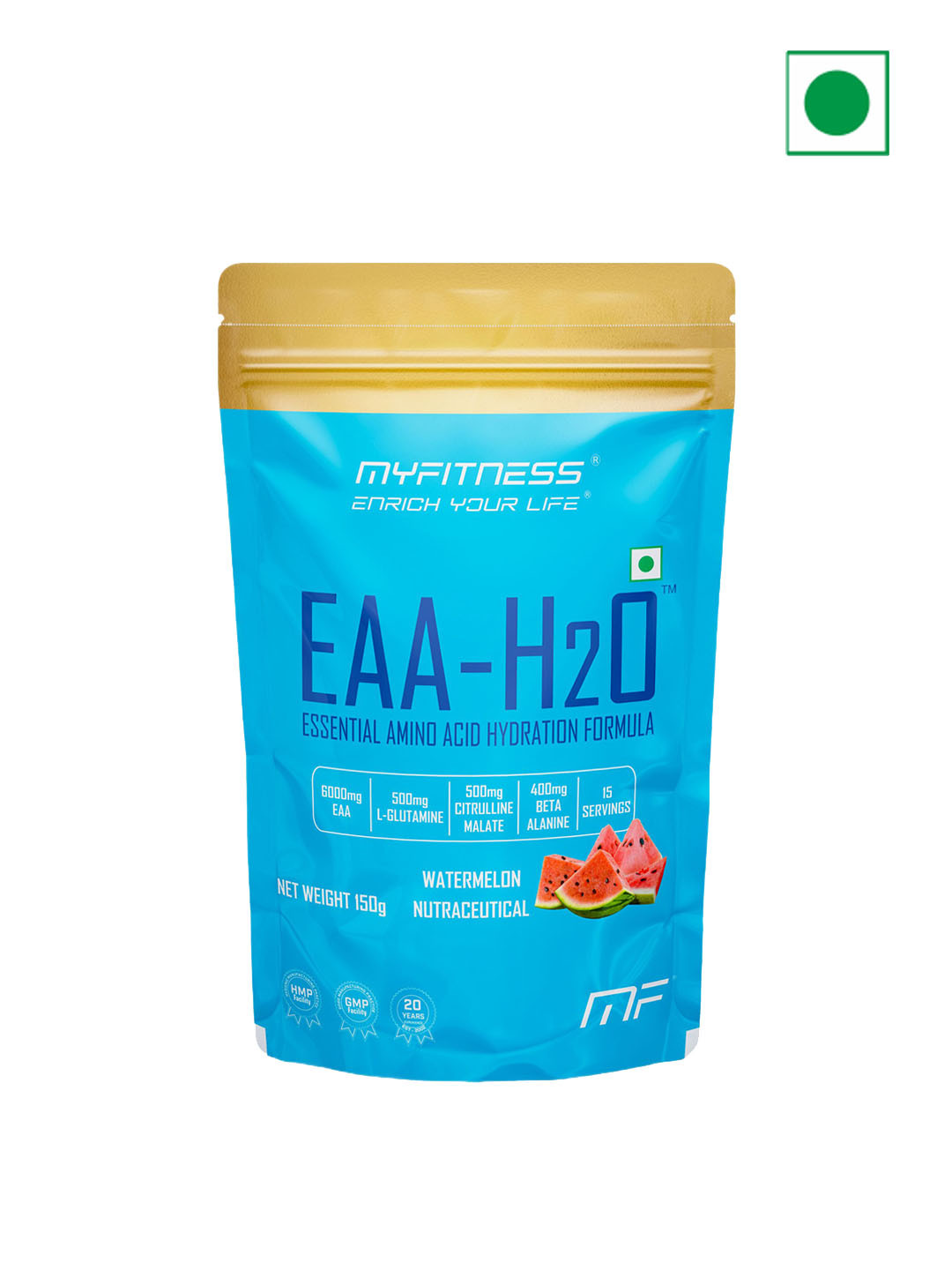 Myfitness EAA-H2O Essential Amino Acid Hydration Formula- 150 g- Watermelon